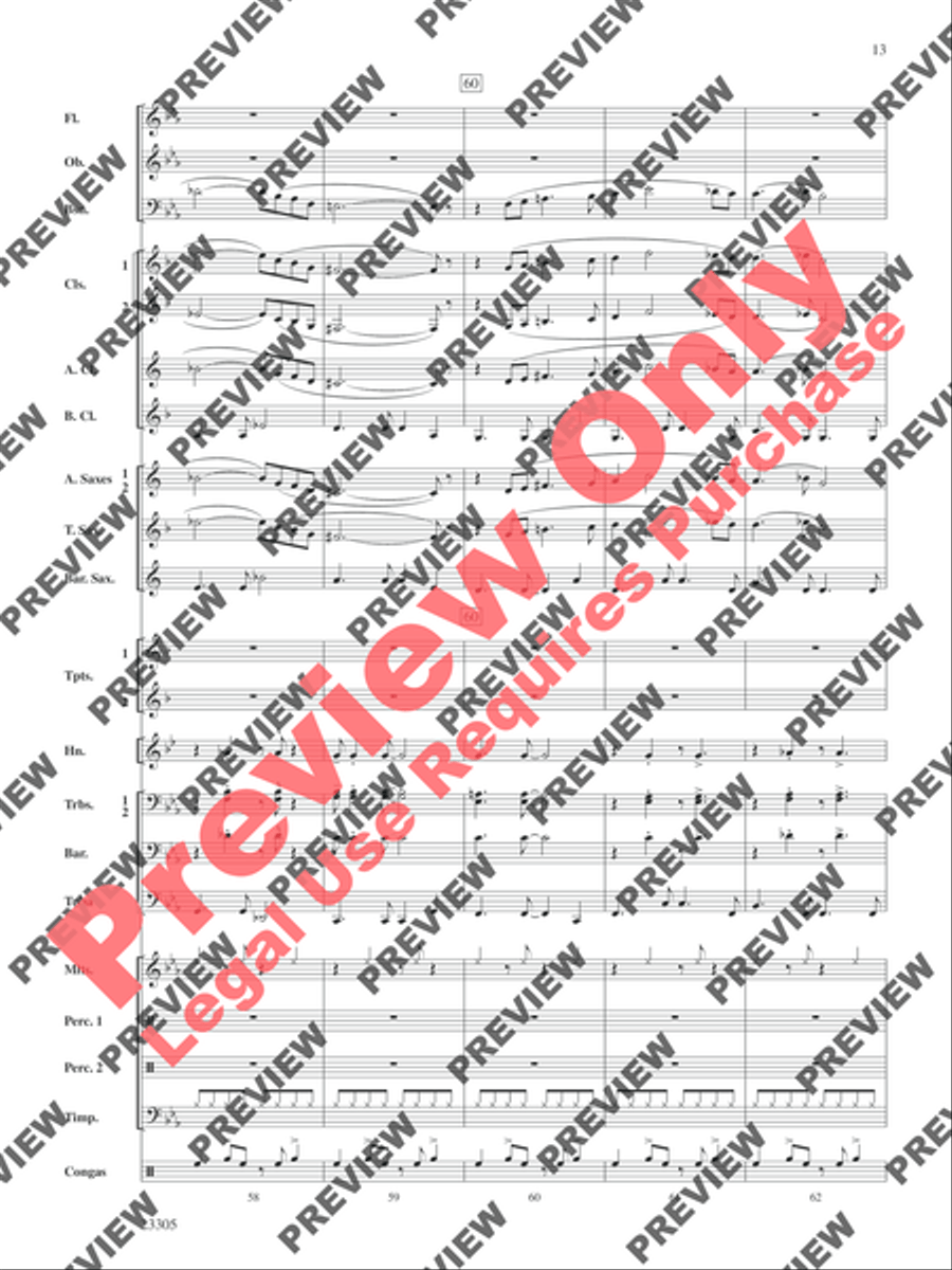 Spy Chase Concert Band scores gallery preview page 14