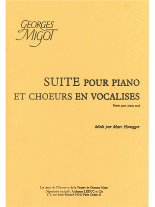 Book cover for Suite Pour Piano Et Choeurs En Vocalises (piano Solo)
