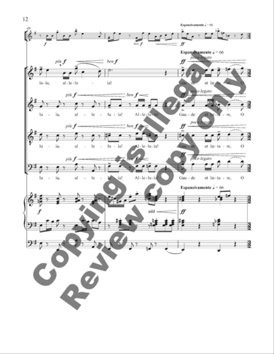 Regina coeli, laetare Regina coeli, laetare 4-Part scores gallery preview page 12