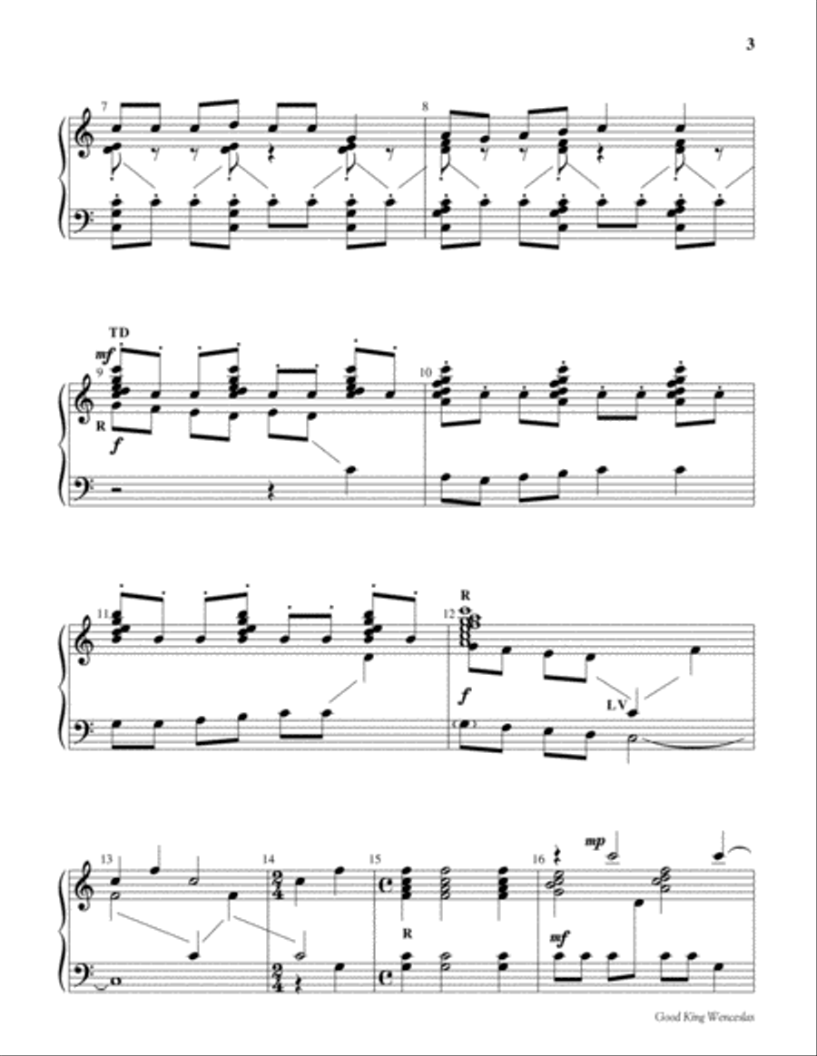 Good King Wenceslas 3-Octaves scores gallery preview page 3