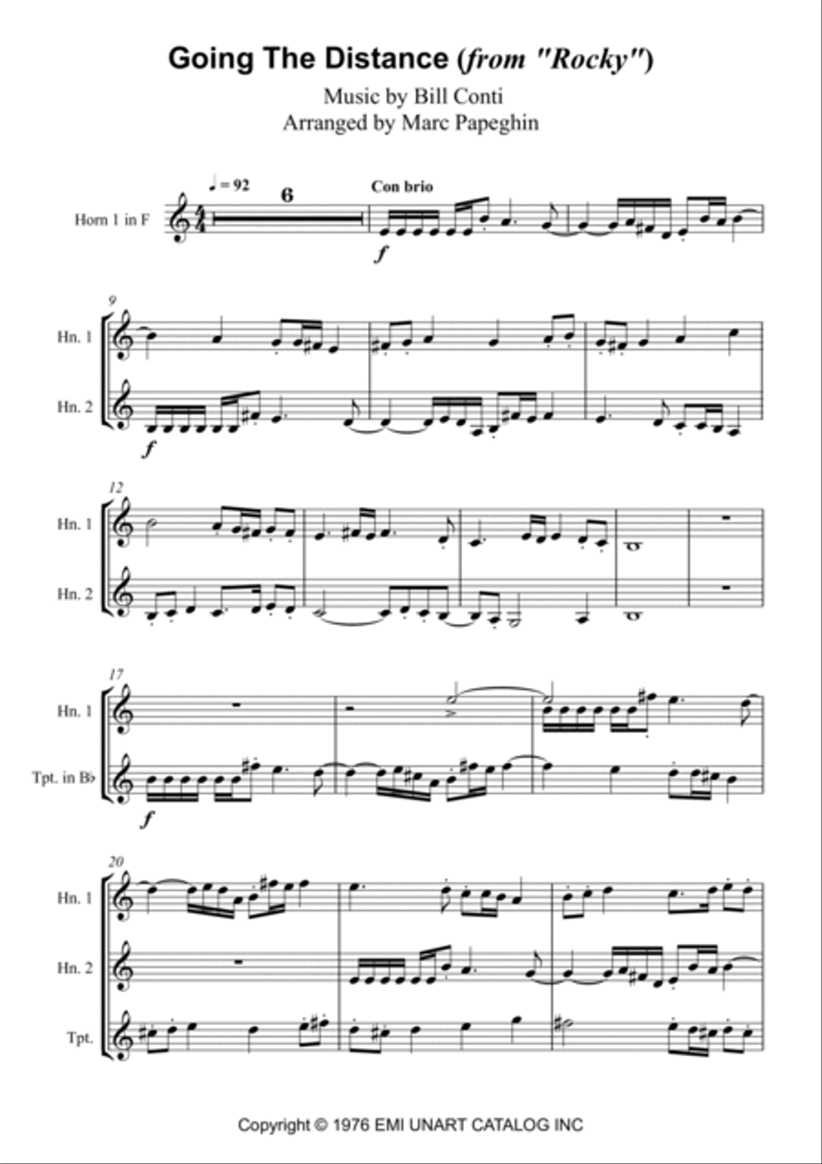 Going The Distance Going The Distance Brass Duet scores gallery preview page 2