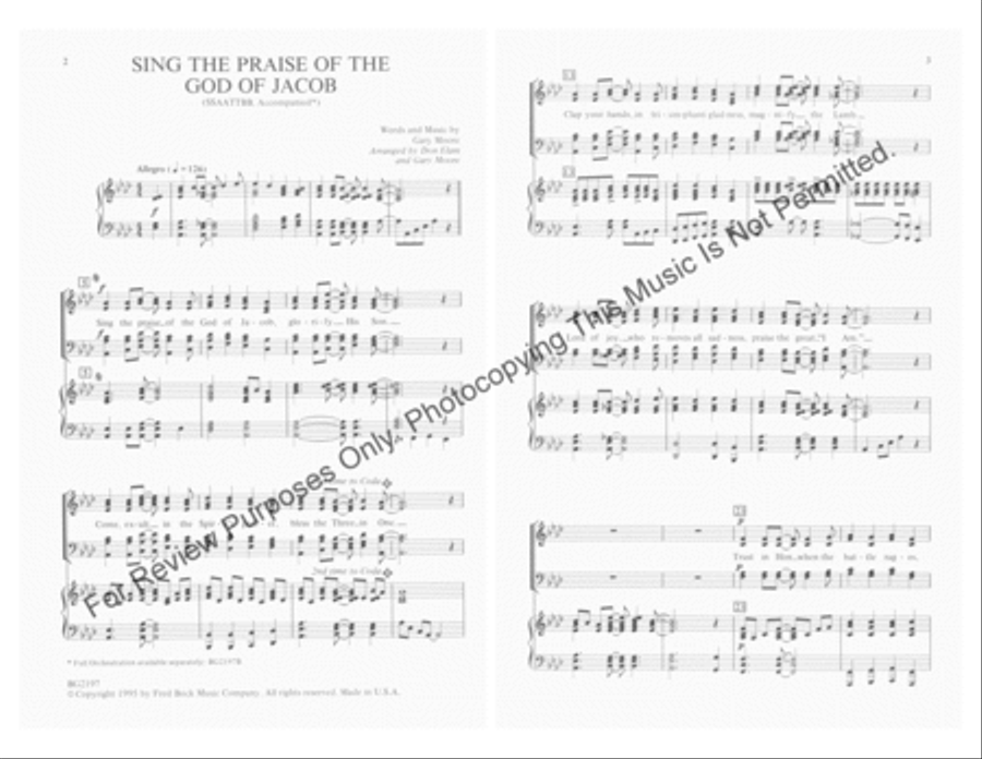 Sing the Praise of the God of Jacob Divisi scores gallery preview page 2