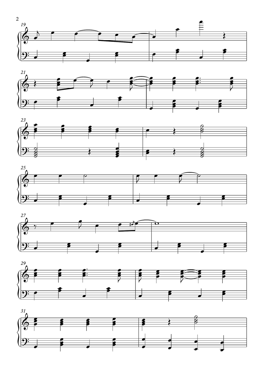 Jingle Bells Sad Christmas Version - Jingle Bells Piano Solo (Advanced) Piano Solo scores gallery preview page 2