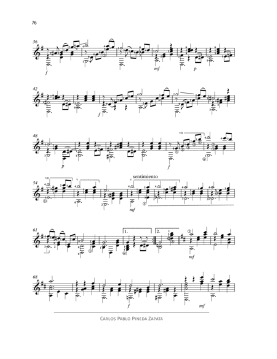 Sentimiento Sentimiento Classical Guitar scores gallery preview page 2