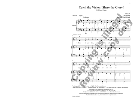 Catch the Vision! Share the Glory! (Choral Score)