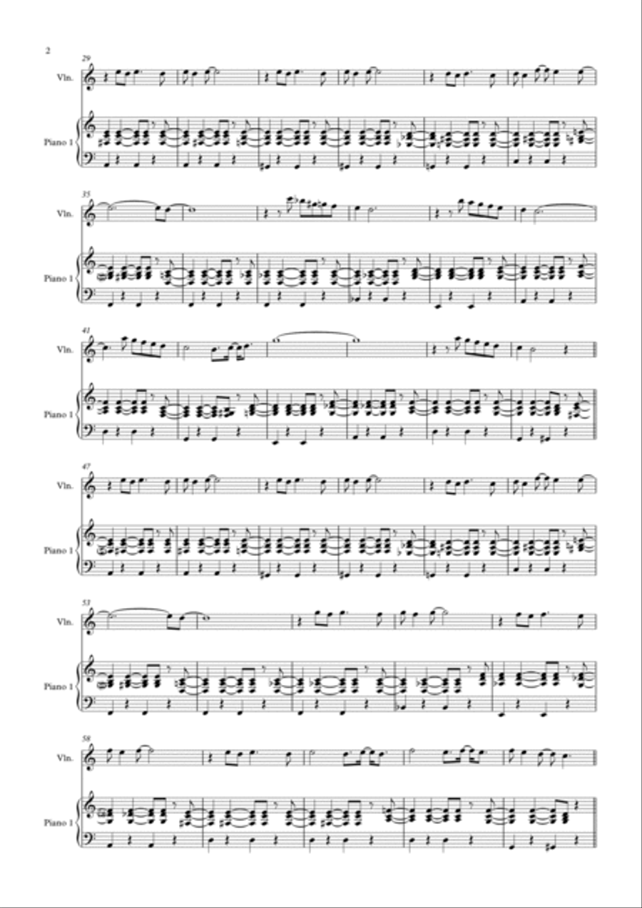 Quiet Nights Of Quiet Stars (corcovado) Violin Solo scores gallery preview page 2