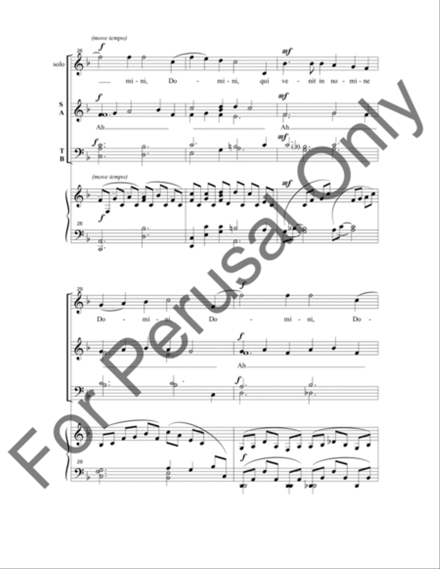 Benedictus, Hosanna 4-Part scores gallery preview page 5