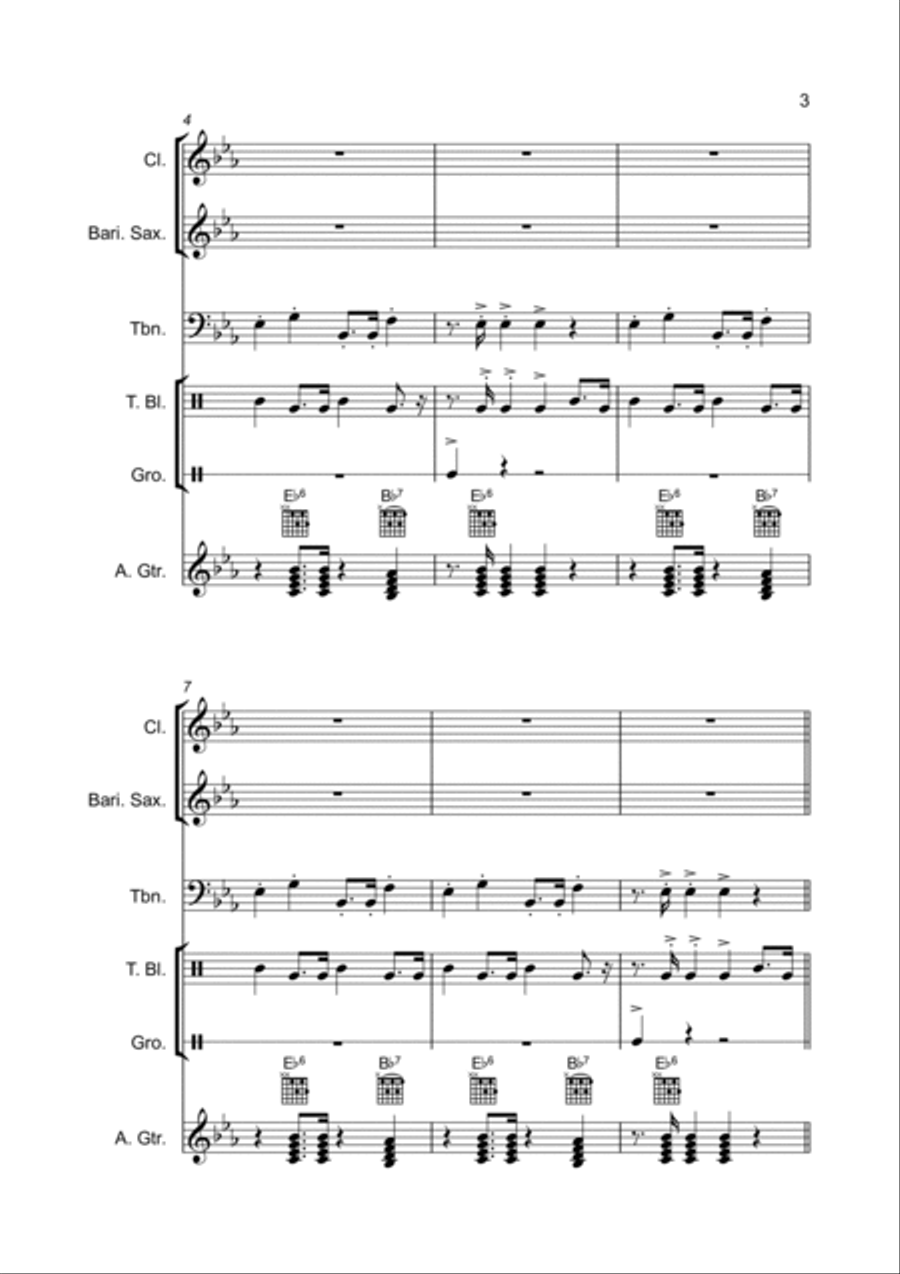 Old Ned (theme From Steptoe And Son) Clarinet scores gallery preview page 3