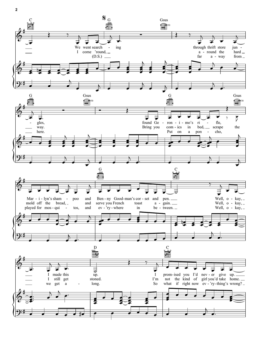 If It Makes You Happy Piano, Vocal, Guitar scores gallery preview page 2