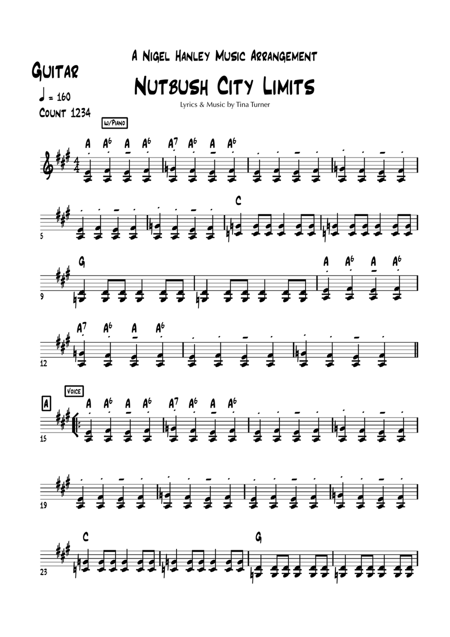 Nutbush City Limits Jazz Ensemble scores gallery preview page 5