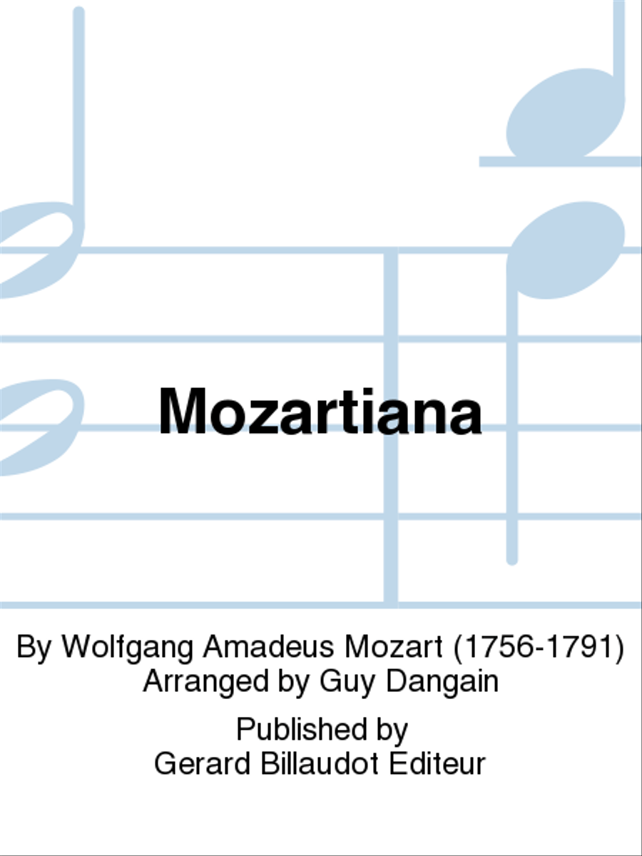 Mozartiana B-Flat Clarinet scores gallery preview page 1