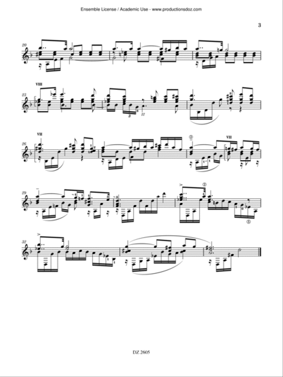 Prélude et nocturne Classical Guitar scores gallery preview page 3