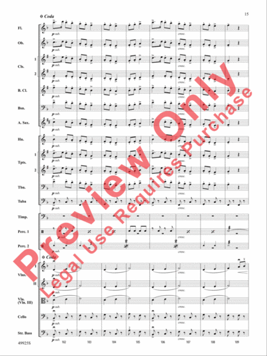 Slavonic Dance No. 7 Full Orchestra scores gallery preview page 16