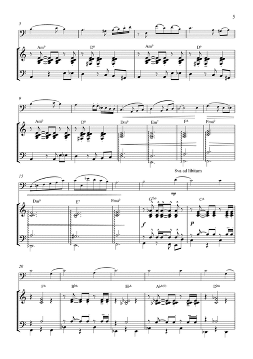 8 Swinging Xmas Carols for Double Bass & Piano image number null