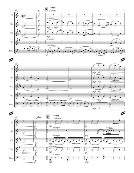 Granados – Danza Española - No.2 “Oriental” (for Woodwind Quintet) image number null