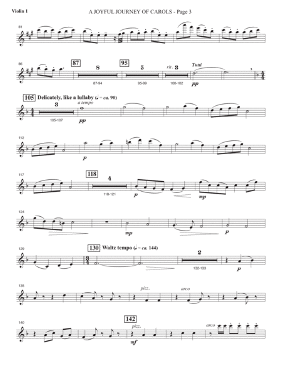The Song Heard 'Round the World - Violin 1 Choir scores gallery preview page 4