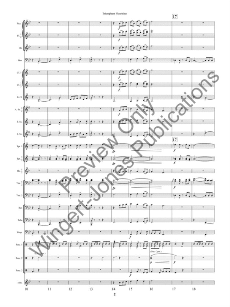Triumphant Flourishes Concert Band scores gallery preview page 5