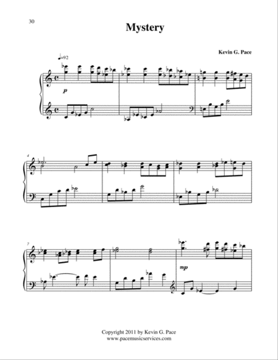 Mystery - easy piano solo Easy Piano scores gallery preview page 2