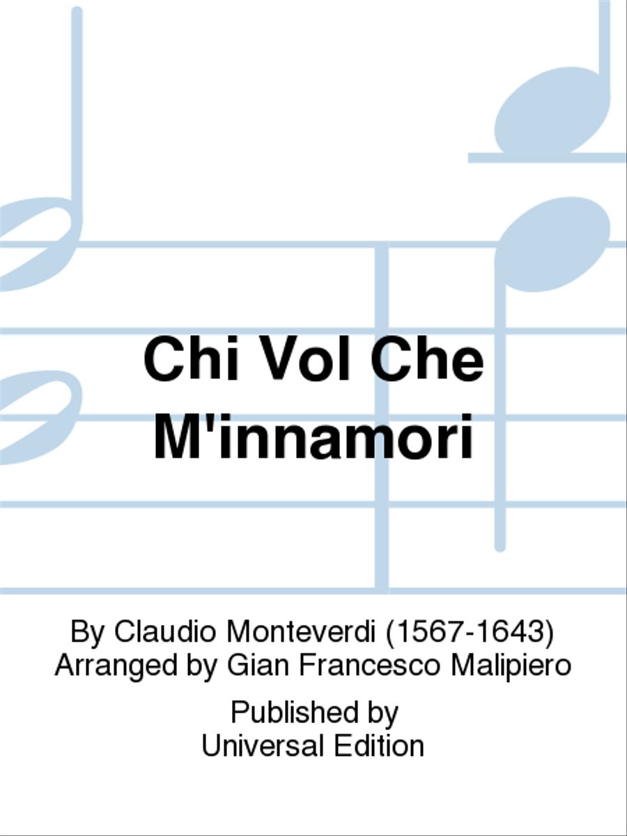 Chi Vol Che M'Innamori School and Community scores gallery preview page 1