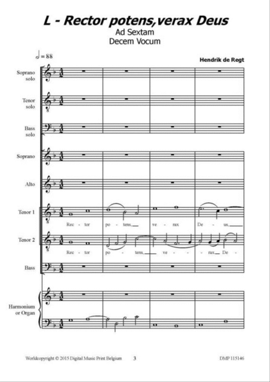 Rector Potens, Verax Deus, Ad Sextam Mixed Choir scores gallery preview page 2