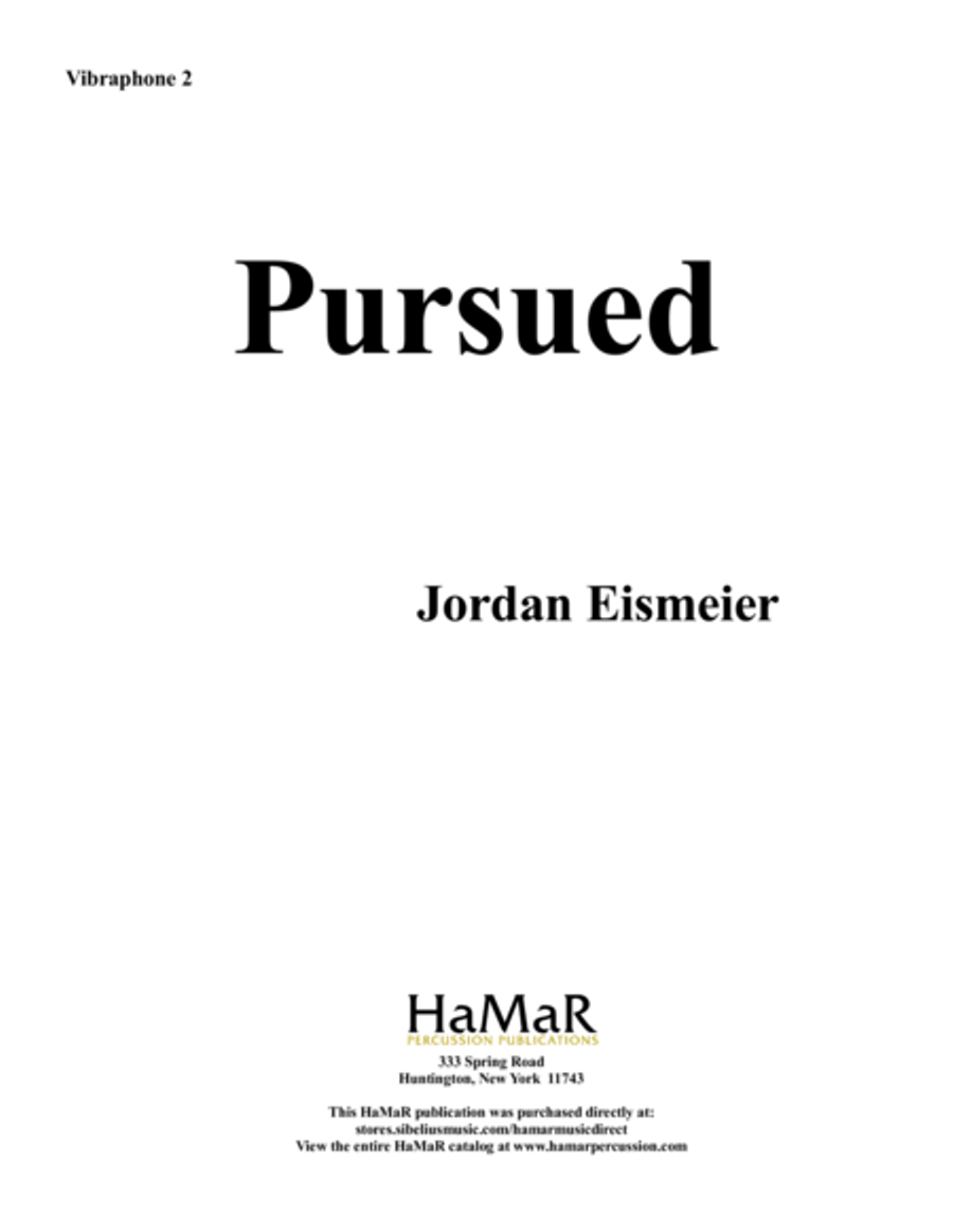 Pursued Pursued Marimba scores gallery preview page 1