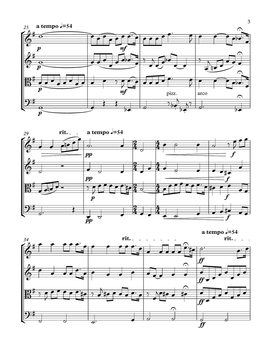 Nessun Dorma (String Quartet) String Quartet scores gallery preview page 3