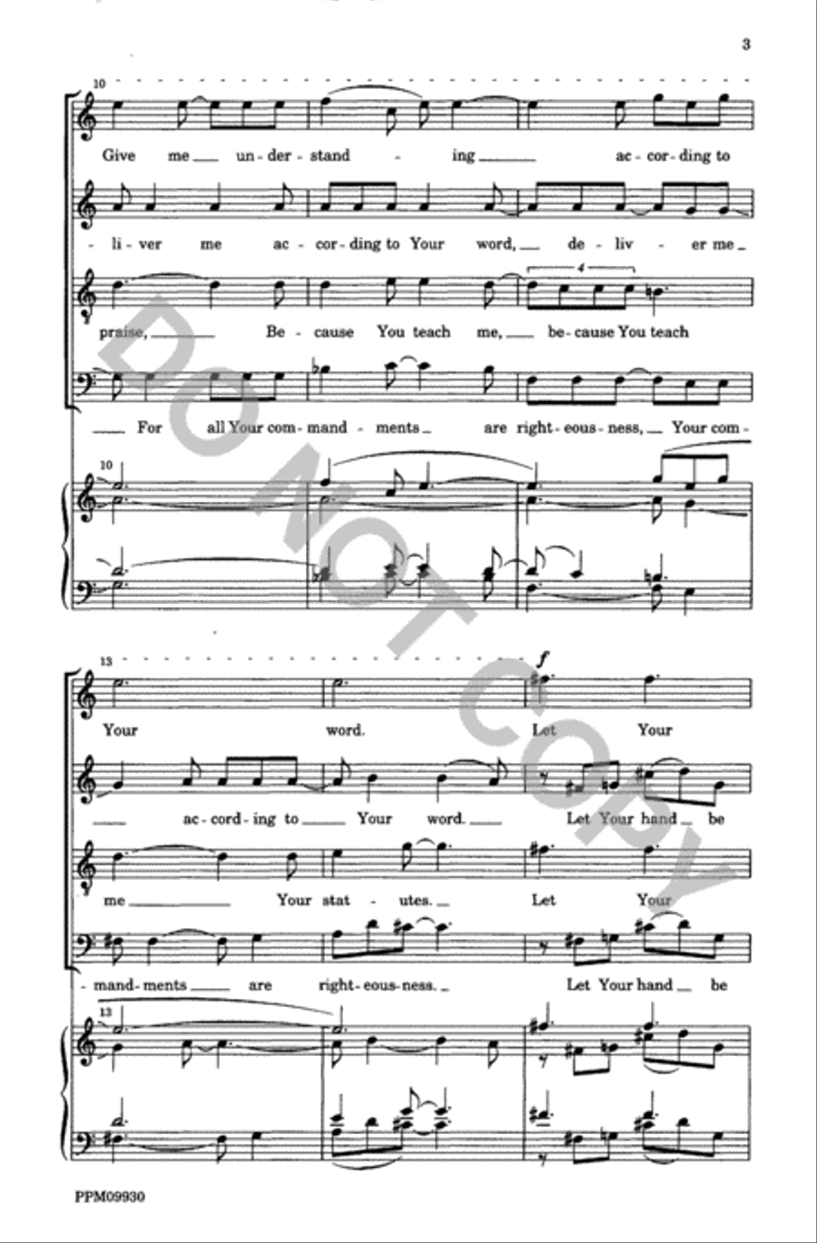 Seek Your Servant O God 4-Part scores gallery preview page 4