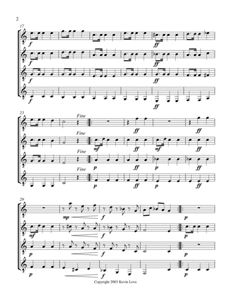 Waltz, Op. 241, No. 44 (Guitar Quartet) - Score and Parts image number null