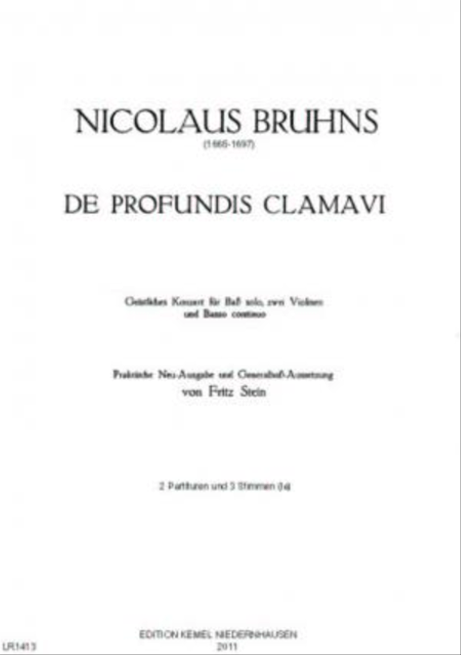 De profundis clamavi Bass Voice scores gallery preview page 1