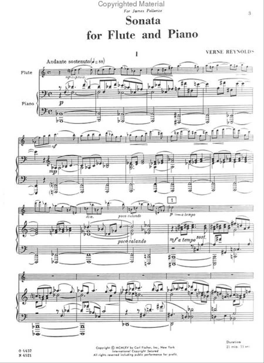 Sonata For Flute And Piano Flute Solo scores gallery preview page 2