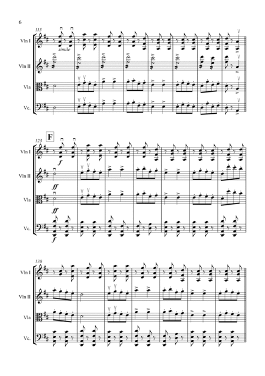Can-Can String Quartet scores gallery preview page 6