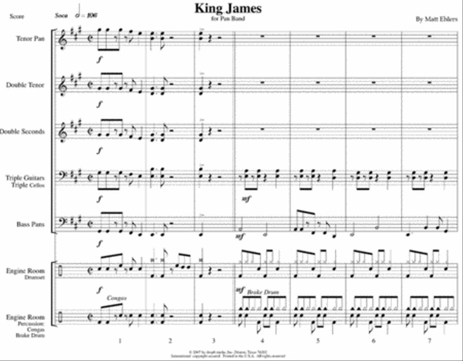 King James King James Steel Drum Band scores gallery preview page 2
