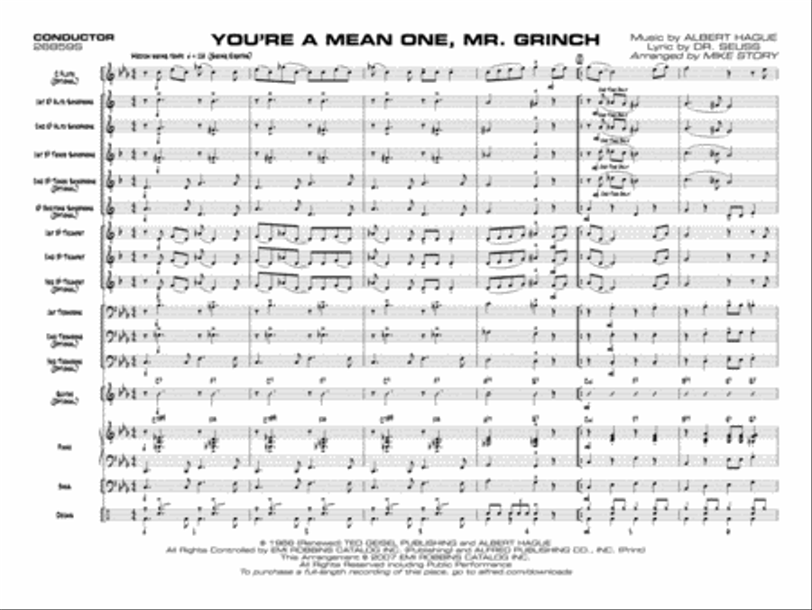 You're a Mean One, Mr. Grinch Jazz Ensemble scores gallery preview page 12