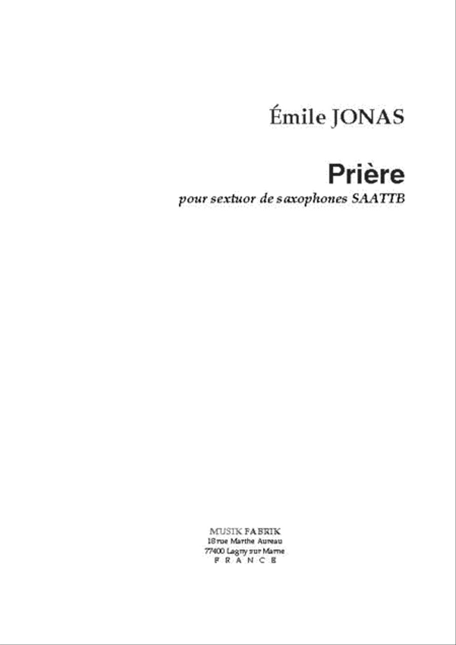 Priere Chamber Music scores gallery preview page 1