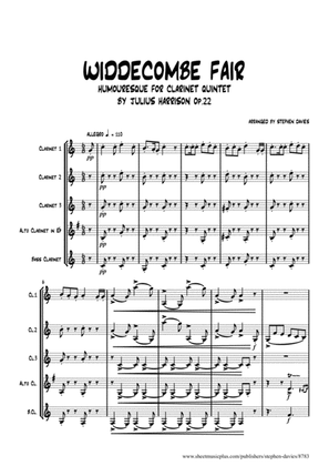 Widdicombe Fair by Julius Harrison for Clarinet Quintet