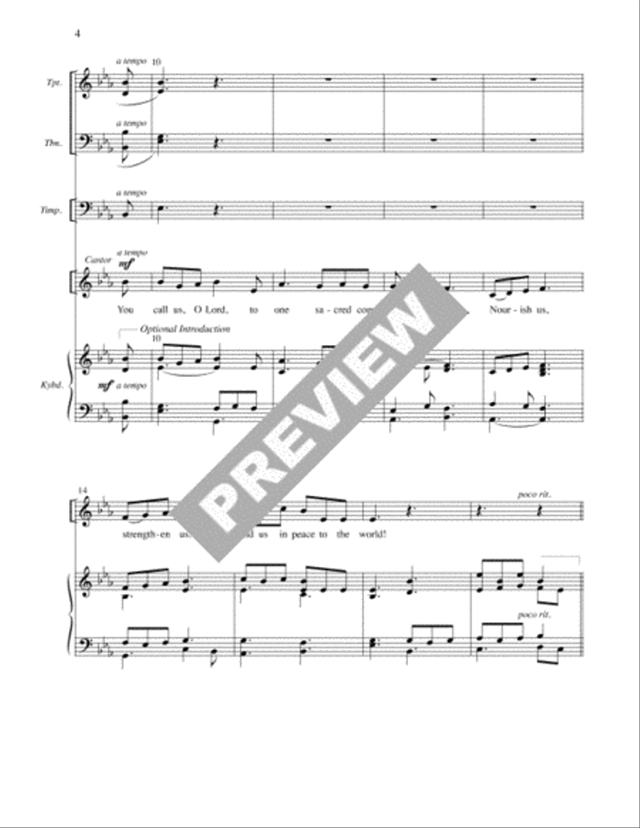 One Sacred Communion - Instrument edition Flute scores gallery preview page 4
