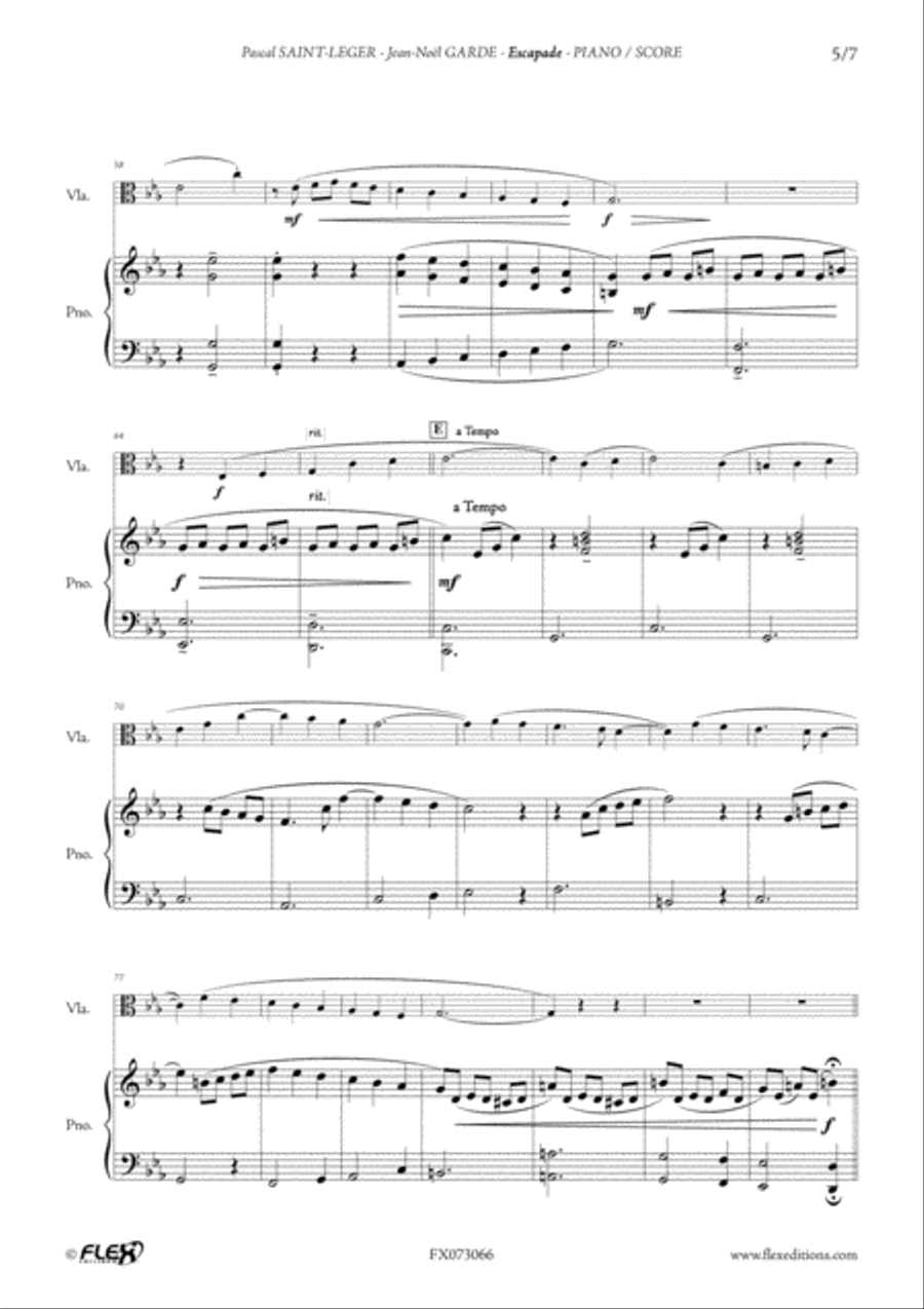 Escapade Viola scores gallery preview page 5