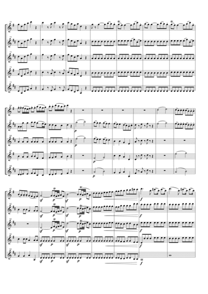 Eine Kleine Nachtmusik for Saxophone Quintet (1st movement) image number null