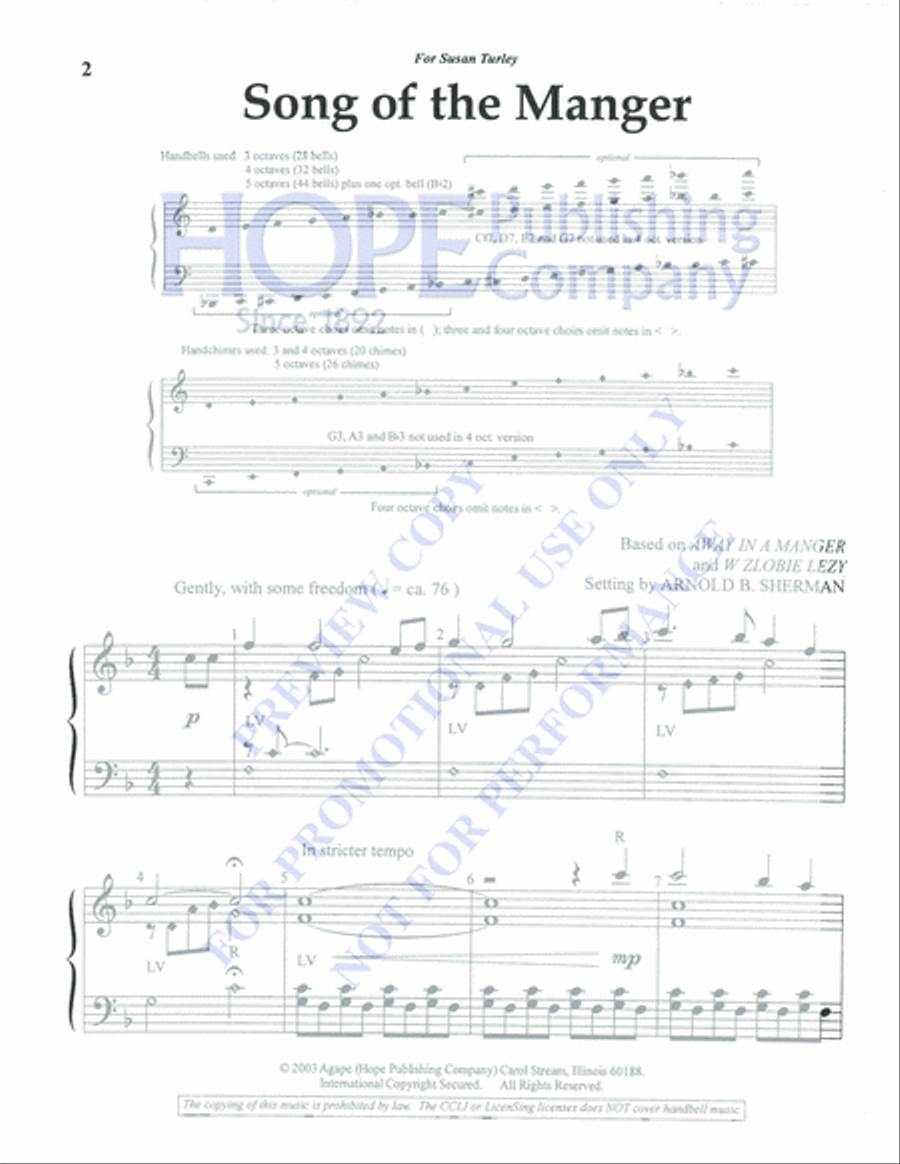 Song of the Manger Song of the Manger 5-Octaves scores gallery preview page 2