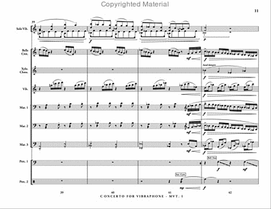 Concerto for Vibraphone & Percussion Ensemble Percussion Ensemble scores gallery preview page 12