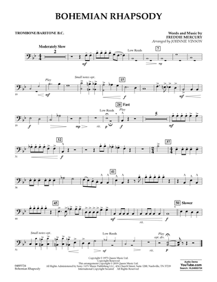Book cover for Bohemian Rhapsody (arr. Johnnie Vinson) - Trombone/Baritone B.C.