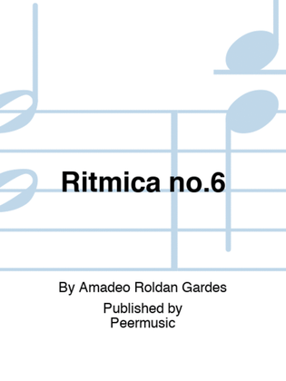 Book cover for Ritmica no.6