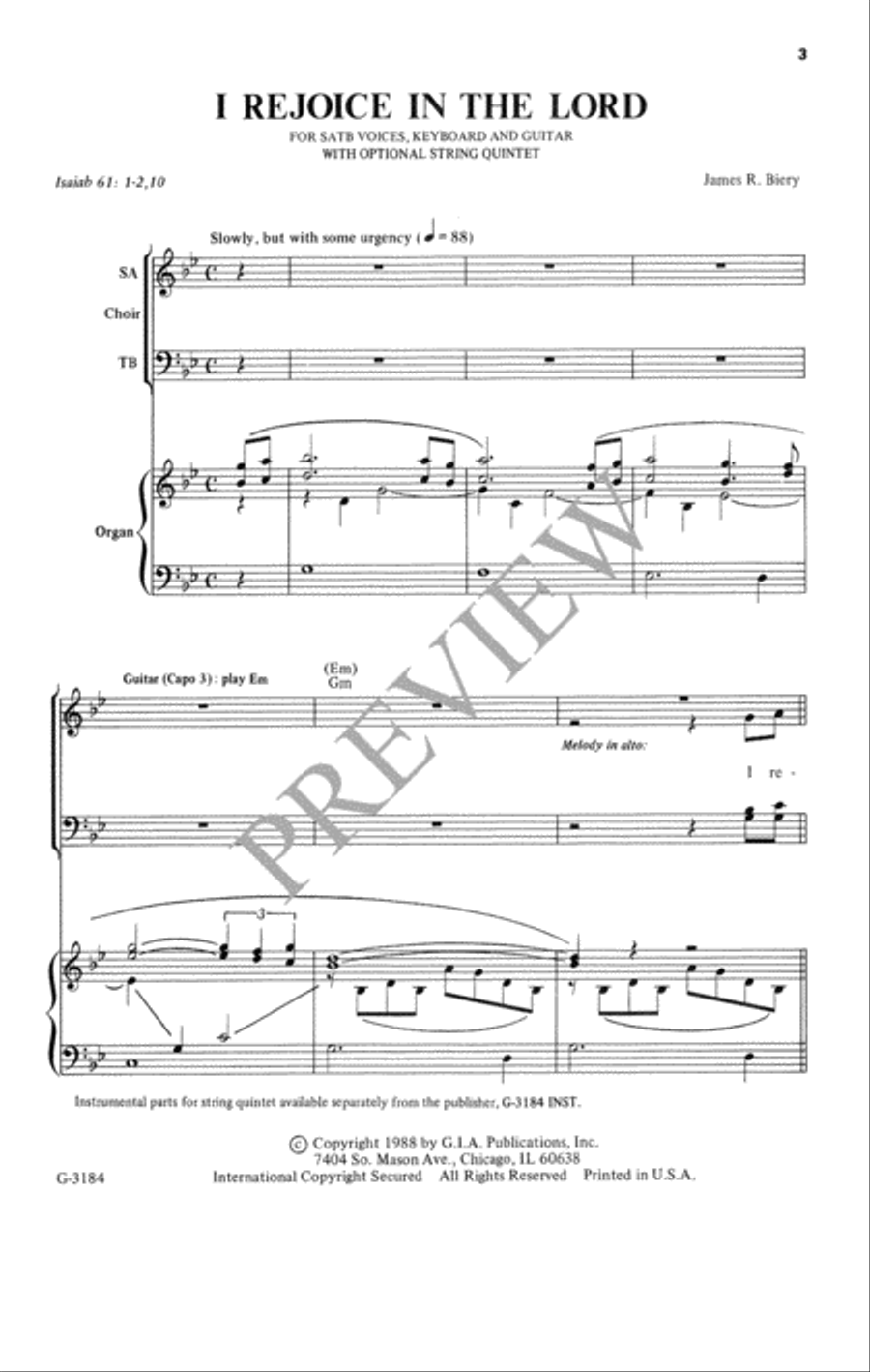 I Rejoice in the Lord I Rejoice in the Lord 4-Part scores gallery preview page 4