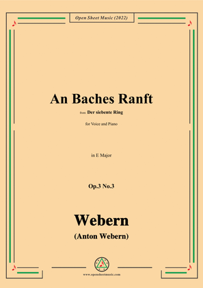 Webern-An Baches Ranft,Op.3 No.3,in E Major