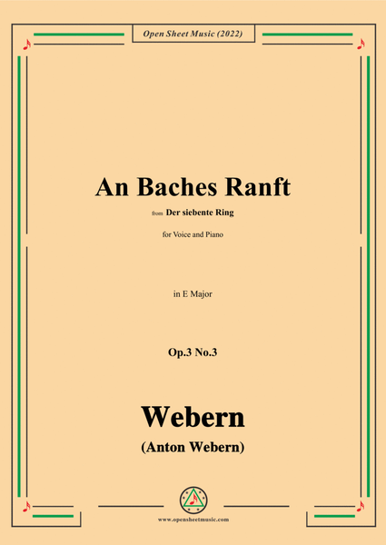 Webern-An Baches Ranft,Op.3 No.3,in E Major image number null