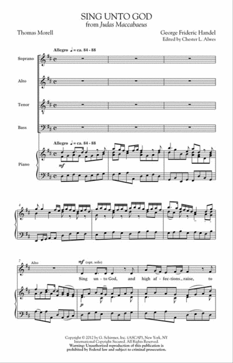 Sing Unto God 4-Part scores gallery preview page 2