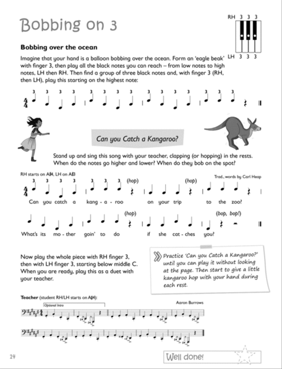 Essential Piano Technique Primer A -- Hop, Skip, and Jump Piano Method scores gallery preview page 3