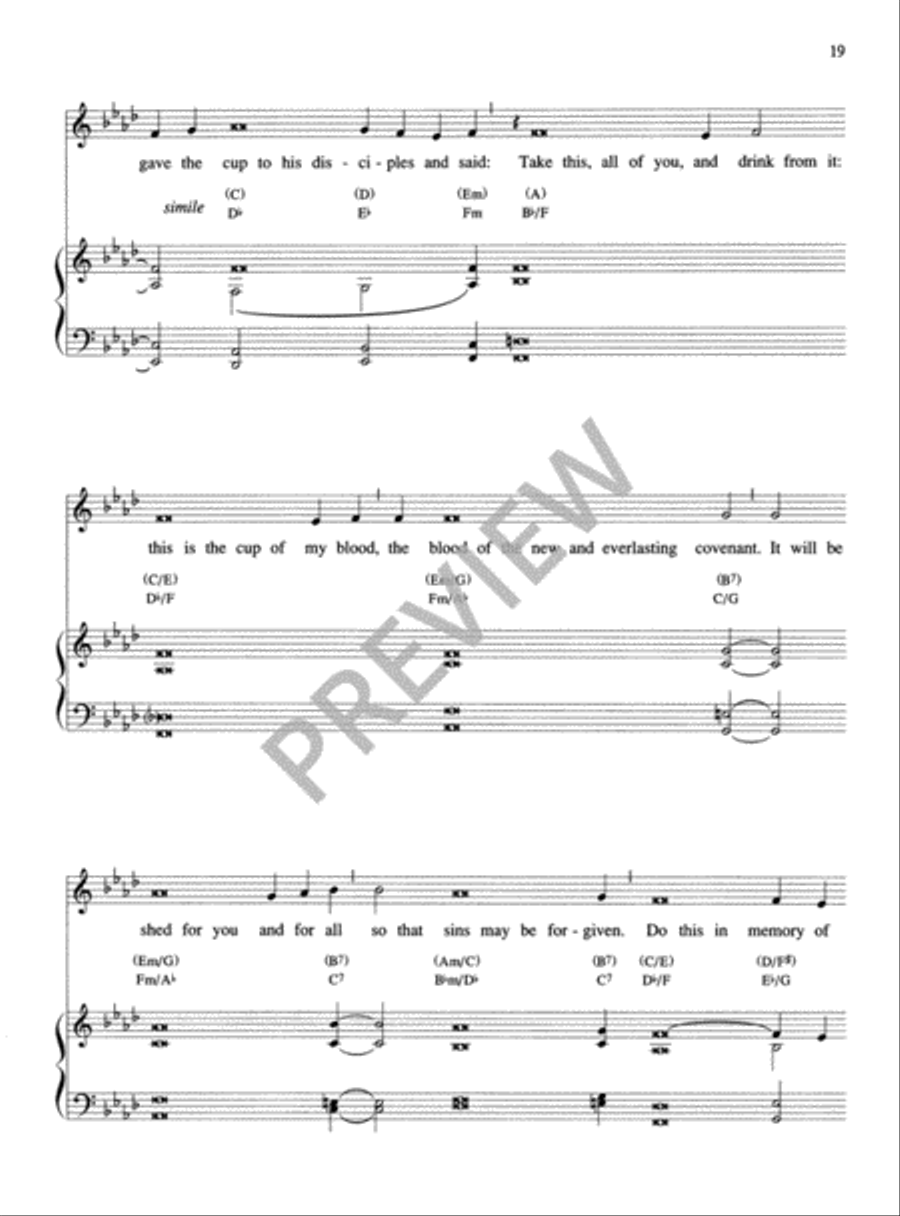 Eucharistic Prayer II - Full Score 4-Part scores gallery preview page 21