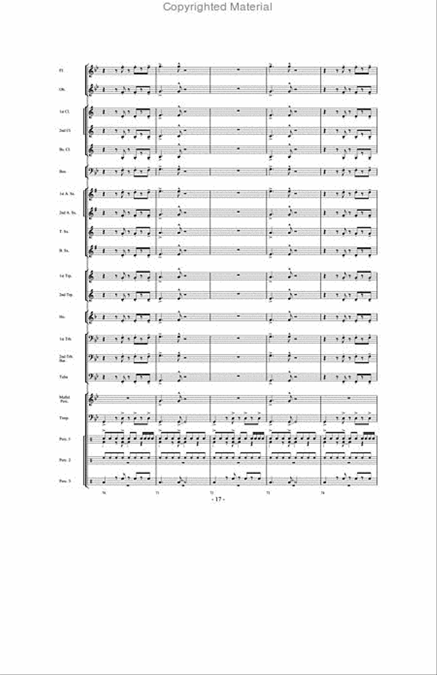 And Then There Were Drums Concert Band scores gallery preview page 16