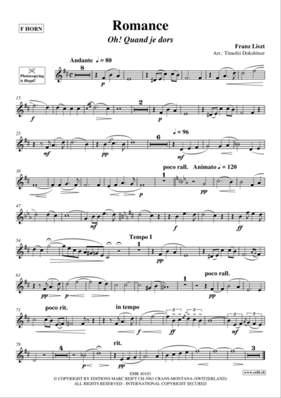 Romance Horn scores gallery preview page 2